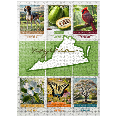puzzleplate Virginia: State Symbols Poster 500 Jigsaw Puzzle