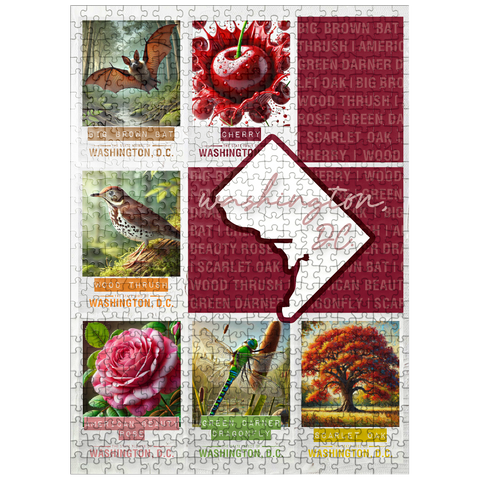 puzzleplate Washington, D.C.: State Symbols Poster 500 Jigsaw Puzzle