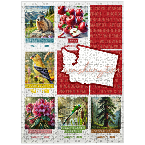 puzzleplate Washington: State Symbols Poster 500 Jigsaw Puzzle
