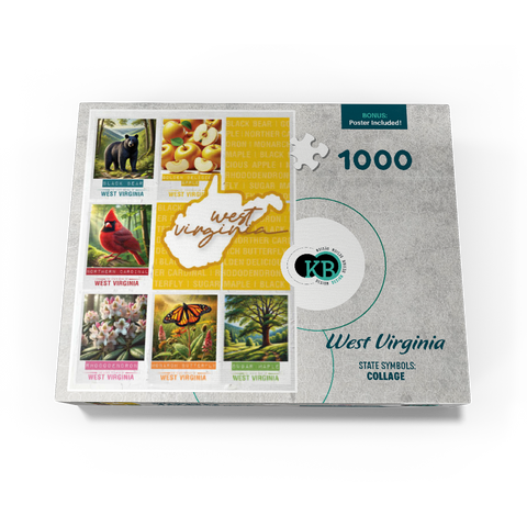 West Virginia: State Symbols Poster 1000 Jigsaw Puzzle box view3