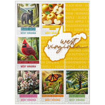 puzzleplate West Virginia: State Symbols Poster 1000 Jigsaw Puzzle