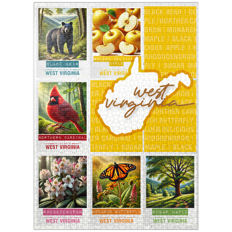 puzzleplate West Virginia: State Symbols Poster 1000 Jigsaw Puzzle