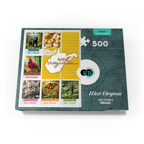 West Virginia: State Symbols Poster 500 Jigsaw Puzzle box view3