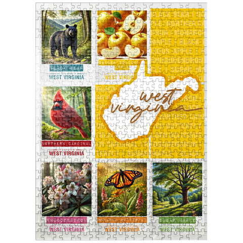 puzzleplate West Virginia: State Symbols Poster 500 Jigsaw Puzzle