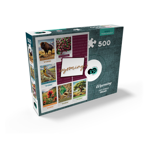 Wyoming: State Symbols Poster 500 Jigsaw Puzzle box view2