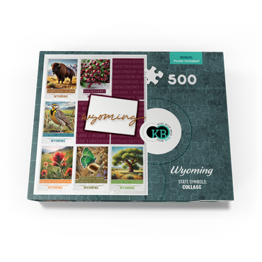 Wyoming: State Symbols Poster 500 Jigsaw Puzzle box view3