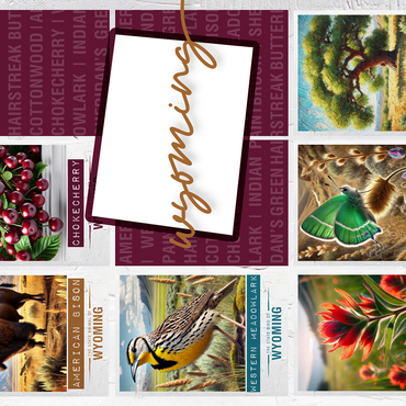 Wyoming: State Symbols Poster 500 Jigsaw Puzzle 3D Modell