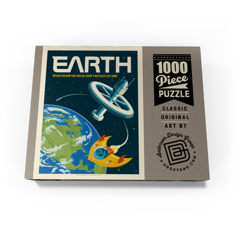 Earth: No Place Like Home, Vintage Poster 1000 Jigsaw Puzzle box view3