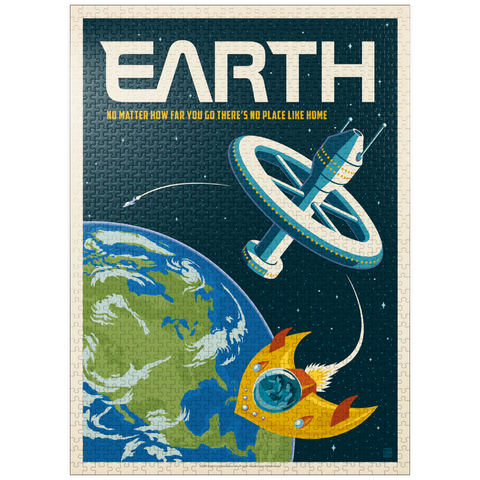 puzzleplate Earth: No Place Like Home, Vintage Poster 1000 Jigsaw Puzzle