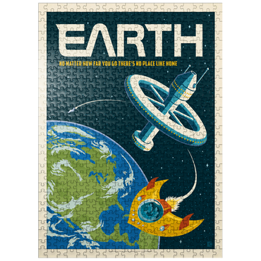 puzzleplate Earth: No Place Like Home, Vintage Poster 500 Jigsaw Puzzle