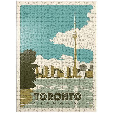 puzzleplate Canada: Toronto, Vintage Poster 500 Jigsaw Puzzle