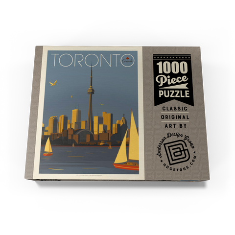 Canada: Toronto Sailboats, Vintage Poster 1000 Jigsaw Puzzle box view3