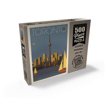 Canada: Toronto Sailboats, Vintage Poster 500 Jigsaw Puzzle box view2