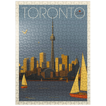 puzzleplate Canada: Toronto Sailboats, Vintage Poster 500 Jigsaw Puzzle