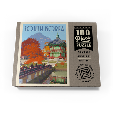 South Korea, Seoul: Gyeongbokgung Palace, Vintage Poster 100 Jigsaw Puzzle box view3