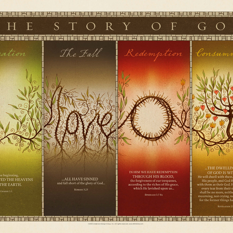 The Story of God, Vintage Poster 1000 Jigsaw Puzzle 3D Modell