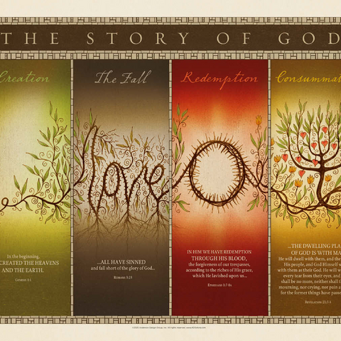 The Story of God, Vintage Poster 100 Jigsaw Puzzle 3D Modell