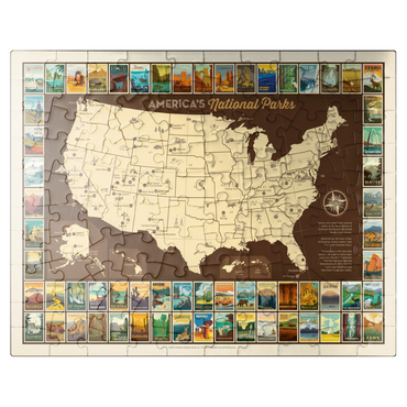 puzzleplate 63 National Parks: Map Of USA 100 Jigsaw Puzzle