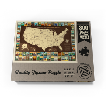 63 National Parks: Map Of USA 300 Jigsaw Puzzle box view3
