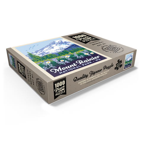 Mount Rainier National Park: Wildflowers, Vintage Poster 1000 Jigsaw Puzzle box view1