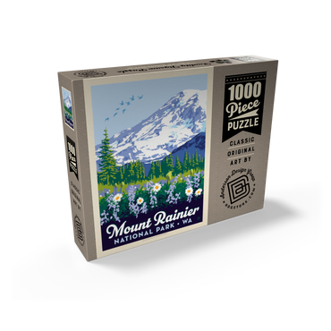 Mount Rainier National Park: Wildflowers, Vintage Poster 1000 Jigsaw Puzzle box view2