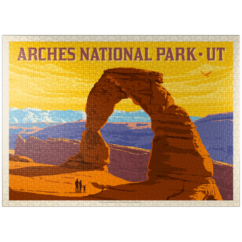 puzzleplate Arches National Park: Delicate Arch Sunset (Horizontal) 1000 Jigsaw Puzzle