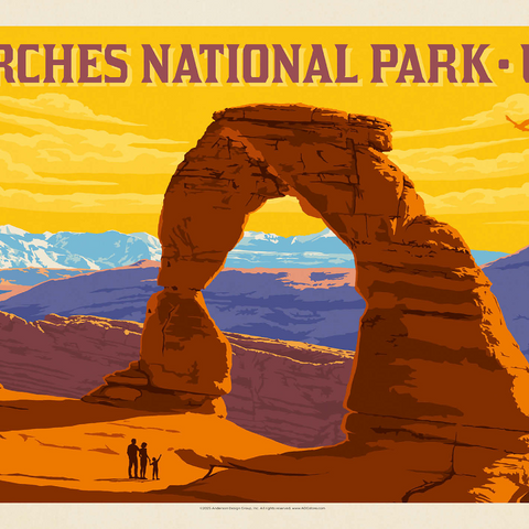Arches National Park: Delicate Arch Sunset (Horizontal) 1000 Jigsaw Puzzle 3D Modell