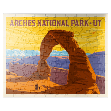 puzzleplate Arches National Park: Delicate Arch Sunset (Horizontal) 100 Jigsaw Puzzle