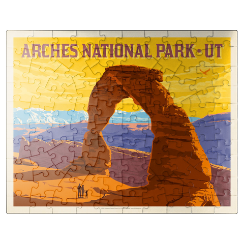 puzzleplate Arches National Park: Delicate Arch Sunset (Horizontal) 100 Jigsaw Puzzle