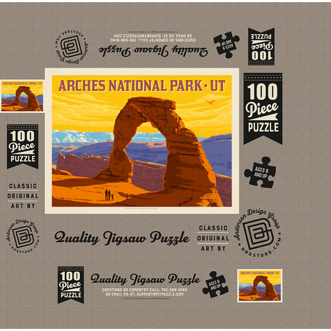Arches National Park: Delicate Arch Sunset (Horizontal) 100 Jigsaw Puzzle box 3D Modell