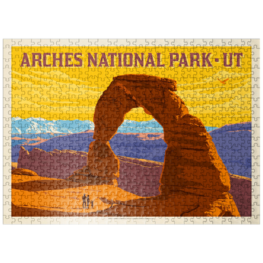 puzzleplate Arches National Park: Delicate Arch Sunset (Horizontal) 500 Jigsaw Puzzle