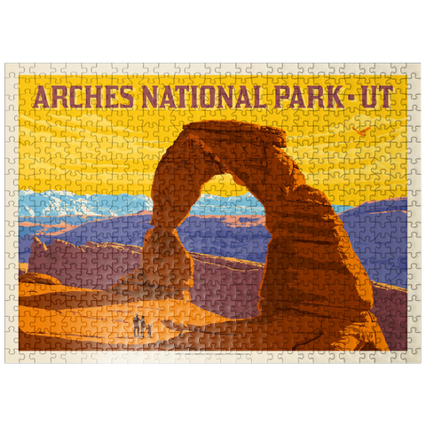 puzzleplate Arches National Park: Delicate Arch Sunset (Horizontal) 500 Jigsaw Puzzle