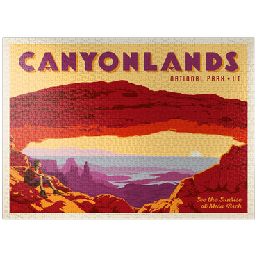 puzzleplate Canyonlands: Mesa Arch, Vintage Poster 1000 Jigsaw Puzzle