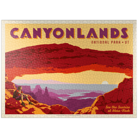 puzzleplate Canyonlands: Mesa Arch, Vintage Poster 1000 Jigsaw Puzzle