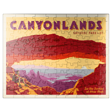 puzzleplate Canyonlands: Mesa Arch, Vintage Poster 100 Jigsaw Puzzle