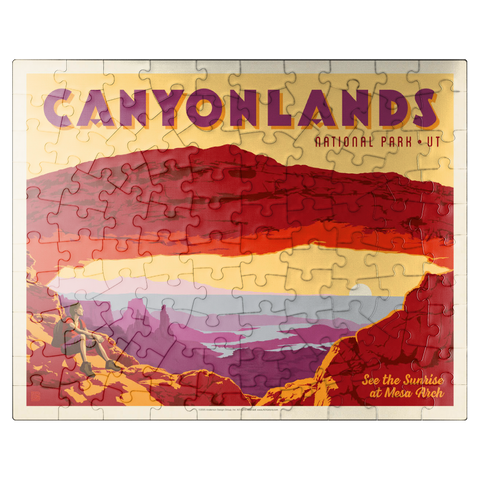 puzzleplate Canyonlands: Mesa Arch, Vintage Poster 100 Jigsaw Puzzle
