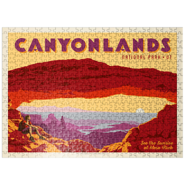 puzzleplate Canyonlands: Mesa Arch, Vintage Poster 500 Jigsaw Puzzle