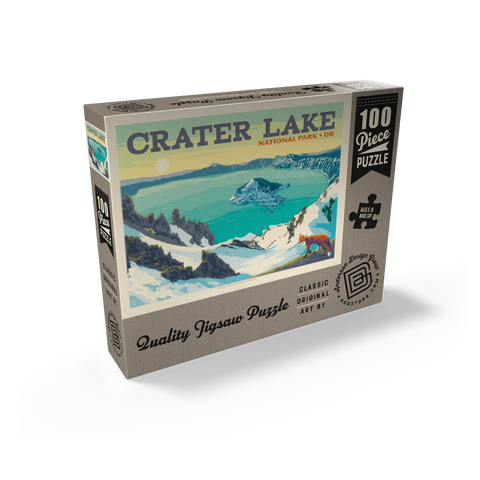 Crater Lake National Park: Winter Fox (Horizontal) 100 Jigsaw Puzzle box view2