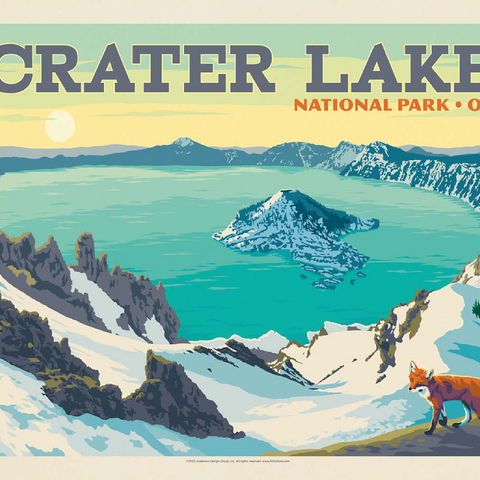 Crater Lake National Park: Winter Fox (Horizontal) 100 Jigsaw Puzzle 3D Modell
