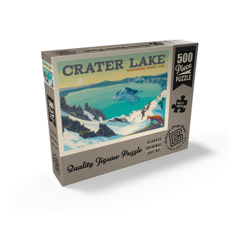 Crater Lake National Park: Winter Fox (Horizontal) 500 Jigsaw Puzzle box view2