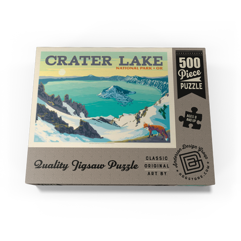 Crater Lake National Park: Winter Fox (Horizontal) 500 Jigsaw Puzzle box view3