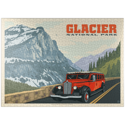 puzzleplate Glacier National Park: Going To The Sun Road (Horizontal) 1000 Jigsaw Puzzle