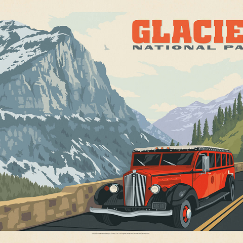 Glacier National Park: Going To The Sun Road (Horizontal) 1000 Jigsaw Puzzle 3D Modell