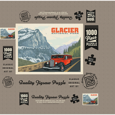 Glacier National Park: Going To The Sun Road (Horizontal) 1000 Jigsaw Puzzle box 3D Modell