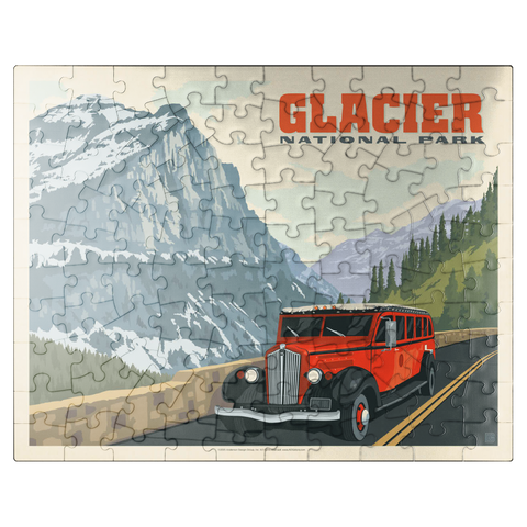 puzzleplate Glacier National Park: Going To The Sun Road (Horizontal) 100 Jigsaw Puzzle