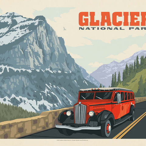 Glacier National Park: Going To The Sun Road (Horizontal) 100 Jigsaw Puzzle 3D Modell