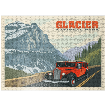 puzzleplate Glacier National Park: Going To The Sun Road (Horizontal) 500 Jigsaw Puzzle
