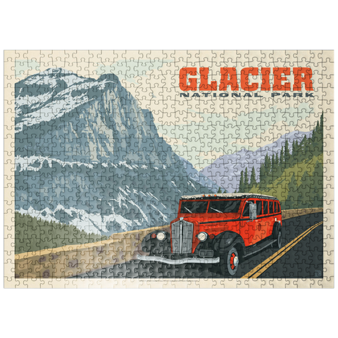 puzzleplate Glacier National Park: Going To The Sun Road (Horizontal) 500 Jigsaw Puzzle
