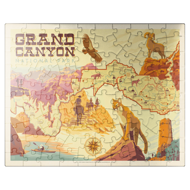 puzzleplate Grand Canyon National Park: Illustrated Map 100 Jigsaw Puzzle