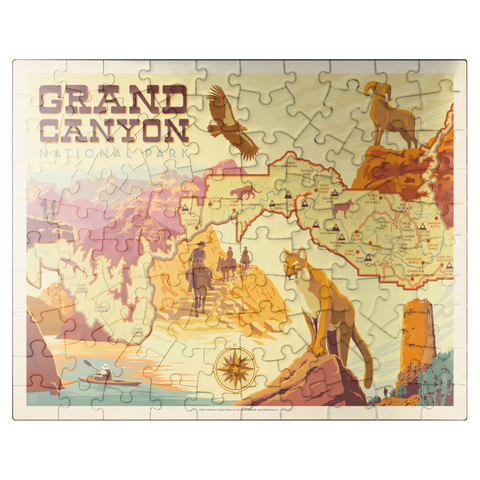 puzzleplate Grand Canyon National Park: Illustrated Map 100 Jigsaw Puzzle